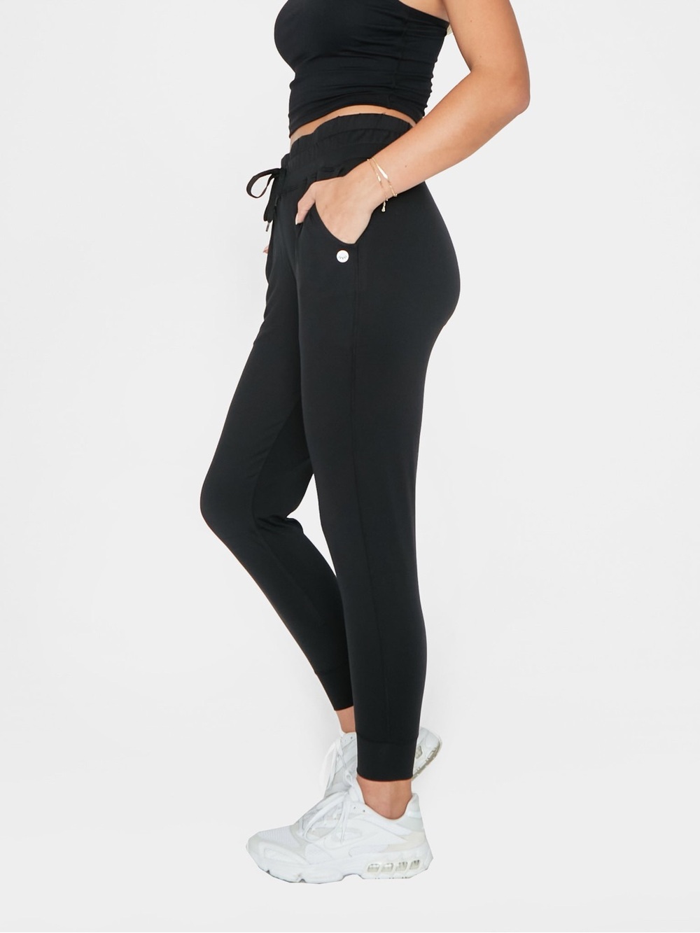 Senita Athletics Weekend Joggers Black Drawstring Jogger Pants